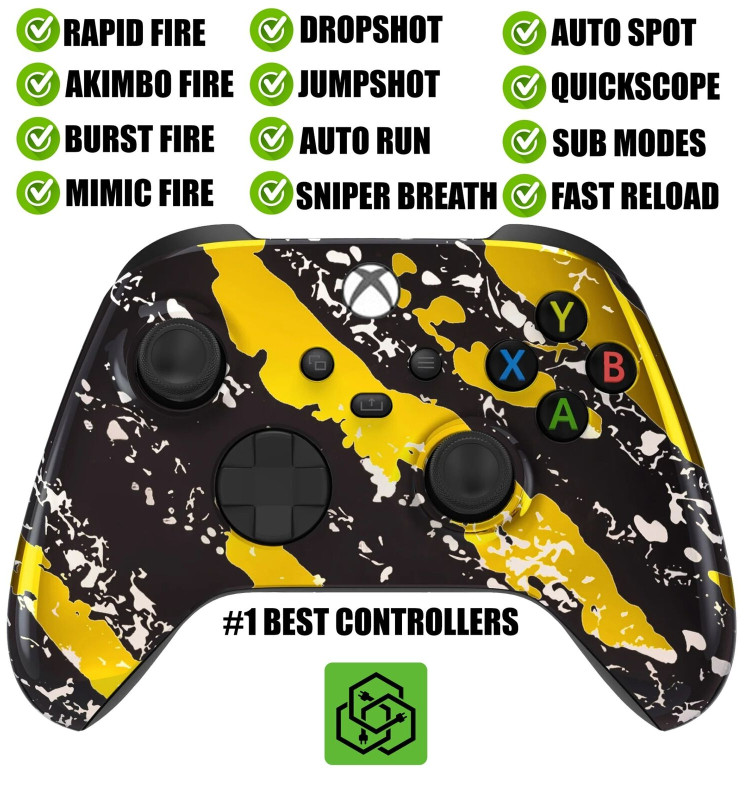 Gold Splash Silent Modz Rapid Fire Modded Controller for Xbox Series X S