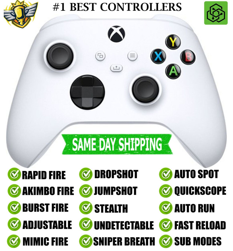 White Silent Modz Best Rapid Fire Wireless Modded Controller for Xbox Series X S