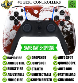Blood Zombie Silent Modz New Rapid Fire Mod Wireless Modded Controller for PS5