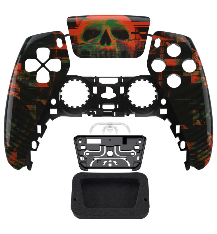 Glossy Screaming Skull Faceplate Shell Case for PlayStation 5 for PS5 Controller