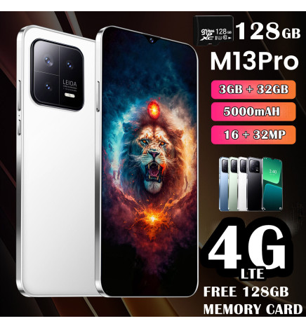 Global M13 PRO 6.8" 128GB GSM Android Smartphone 4G LTE Unlocked Cell Phone
