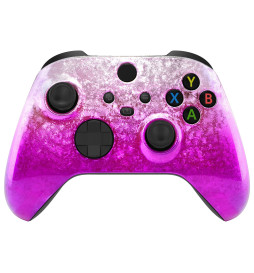Glossy Ice Flake Magenta Faceplate Shell Case For Xbox Series X/S Controller