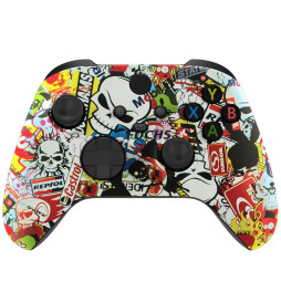 Soft Touch Sticker Bomb Faceplate Shell Case For Xbox Series X/S Controller