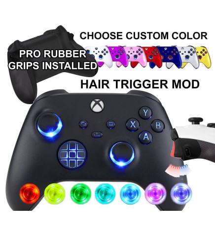 Custom Modded Controller w/Trigger Mod Pro Grips compatible with Xbox Series X/S