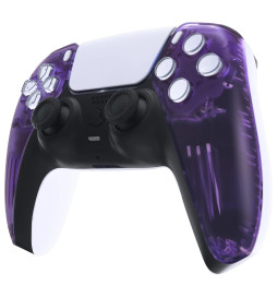 Candy Clear Purple Faceplate Shell Case for PlayStation 5 for PS5 Controller