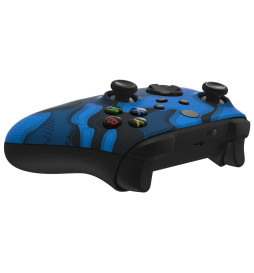 Blue Black Camo Soft Touch Faceplate Shell Case For Xbox Series X/S Controller