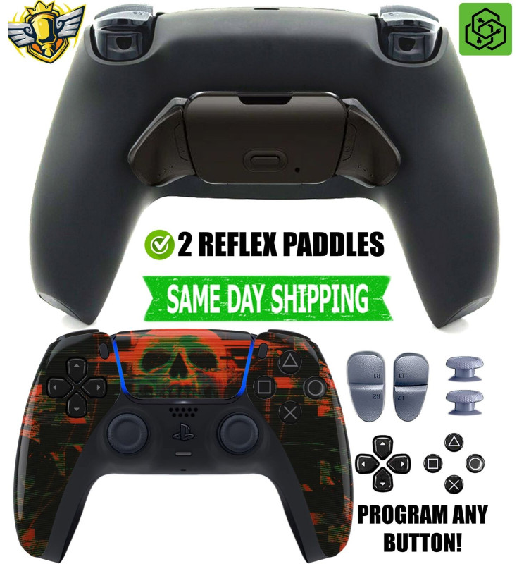 Cyber Skull Pro Two Competition Reflex Paddle Silent Modz Controller for PS5 OEM