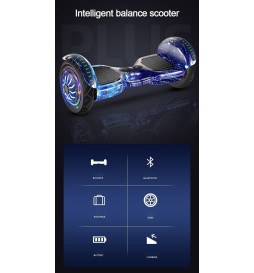 Blue Self Balancing Electric Scooter Board 6.5" Kids Bluetooth UL2272 Certified