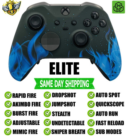 Blue Flames Elite Series 2 Rapid Fire Modded Controller for Xbox Series X/S PC