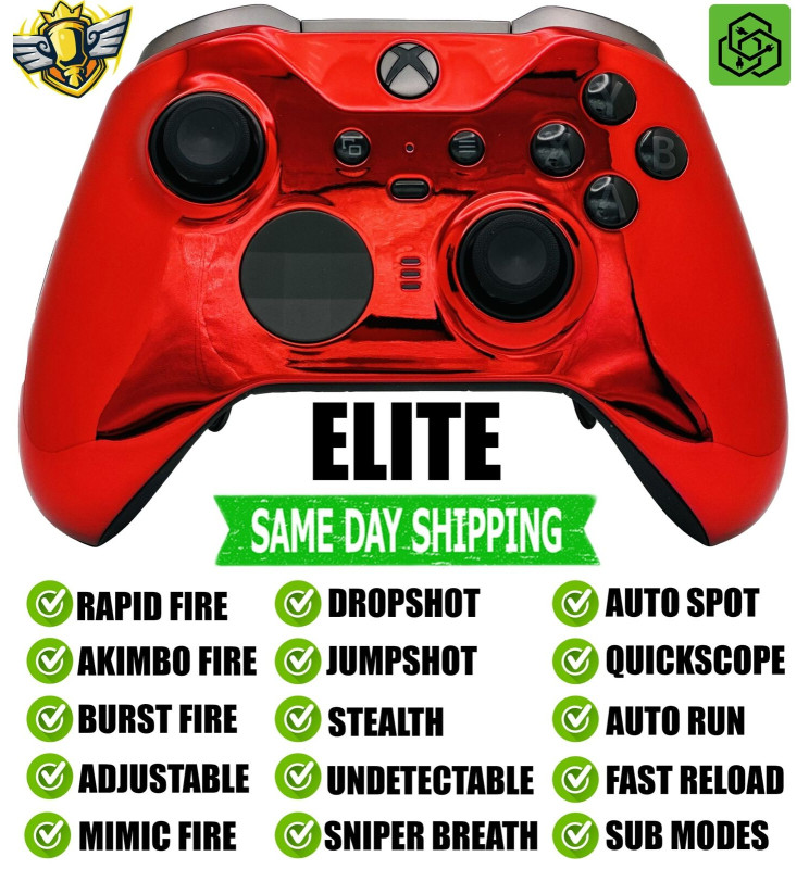 Red Chrome Elite Series 2 Rapid Fire Modded Controller for Xbox Series X/S PC