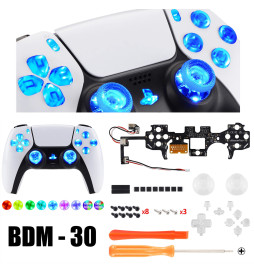 LED RGB Lights Clear Buttons DIY KIT for PlayStation 5 Controller BDM-30 New Gen