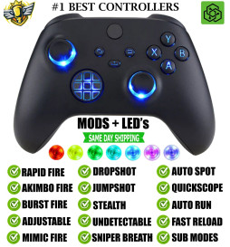 MODS BUTTON LEDs Black Rapid Fire Wireless Modded Controller for Xbox Series X S
