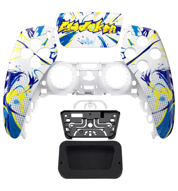 Glossy Street Graffiti Faceplate Shell Case compatible with PS5 Controller