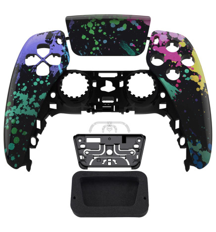 Glossy Watercolor Splash Front Shell Case compatible with PS5 Controller
