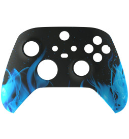 Blue Flames Soft Touch Faceplate Shell Case For Xbox Series X/S Controller