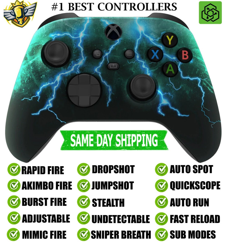 Green Storm Silent Modz Rapid Fire Modded Controller for Xbox Series X/S One