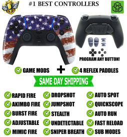 United States Pro V4 Modded+4 Paddles Silent Modz Wireless Controller for PS5
