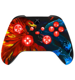 Custom Fire & Ice Original Wireless LED Modded Controller for Xbox Series X S