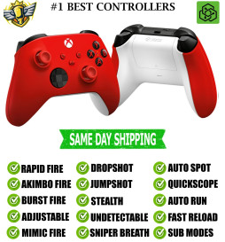 Best Rapid Fire Modded Controller Pulse Red Silent Modz for Xbox Series X S
