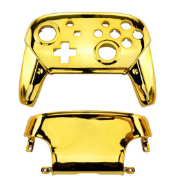 Glossy Shine Gold Chrome Front + Back Shells for Nintendo Switch Pro Controller