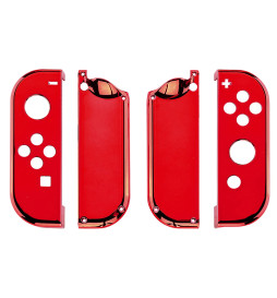 Glossy Shine Red Chrome Front + Back Shells for Nintendo Switch Joycon & OLED