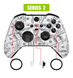 Soft Touch Big Money Front Shell compatible with Xbox Elite Series 2 Controller