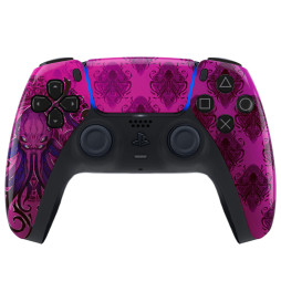 Purple Cthulhu Pro V4 Modded+4 Paddles Silent Modz Wireless Controller for PS5