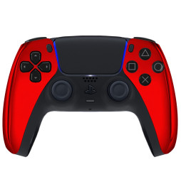 Red Chrome Pro V4 Modded+4 Paddles Silent Modz Wireless Controller for PS5