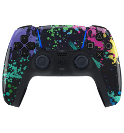 Water Color Pro V4 Modded+4 Paddles Silent Modz Wireless Controller for PS5