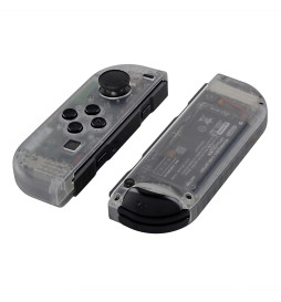 Clear Crystal Matte Finish Front + Back Shells for Nintendo Switch Joycon & OLED
