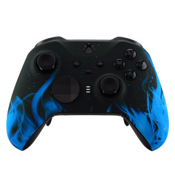 Soft Touch Blue Flame Front Shell compatible with Xbox Elite Series 2 Controller