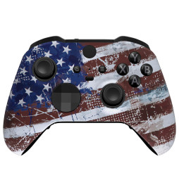 Soft Touch USA Flag Front Shell compatible for Xbox Elite Series 2 Controller