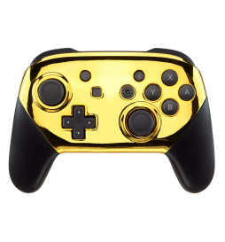 Glossy Shine Gold Chrome Front + Back Shells for Nintendo Switch Pro Controller