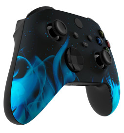 Blue Flames Soft Touch Faceplate Shell Case For Xbox Series X/S Controller