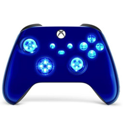 Blue Chrome Silent Modz LED Controller Trigger Stop Grips for Xbox Series XS One