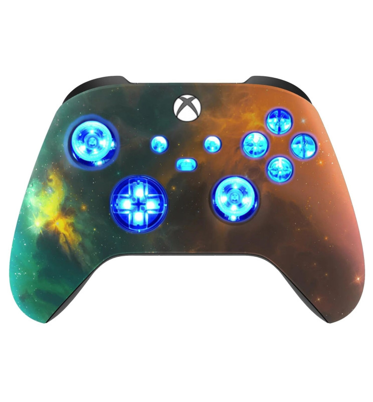 Gold Nebula Silent Modz LED Controller Trigger Stop Grips for Xbox Series XS One
