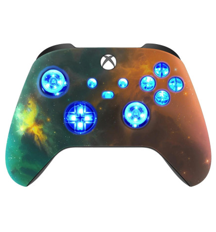 Gold Nebula Silent Modz LED Controller Trigger Stop Grips for Xbox Series XS One