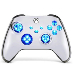 Silver Chrome Silent Modz LED Controller Trigger Stop Grips for Xbox Series XS