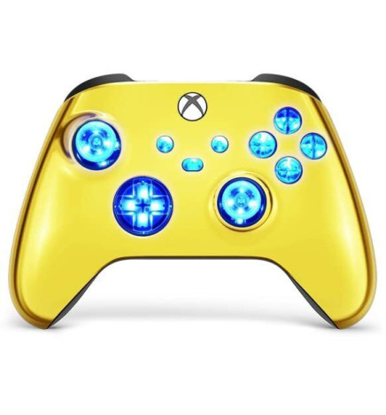 Gold Chrome Silent Modz LED Controller Trigger Stop Grips for Xbox Series XS One