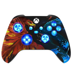 Fire vs Ice Silent Modz LED Controller Trigger Stop Grips for Xbox Series XS One