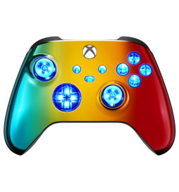 Multi Color Chrome Silent Modz LED Controller Trigger Stop Grips for Xbox Series