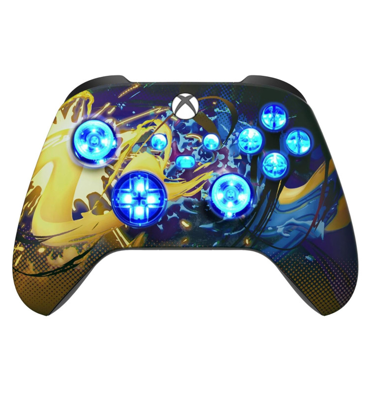 Splatter Fight Silent Modz LED Controller Trigger Stop Grips for Xbox Series XS