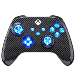 Carbon Fiber Silent Modz LED Controller Trigger Stop Grips for Xbox Series XS