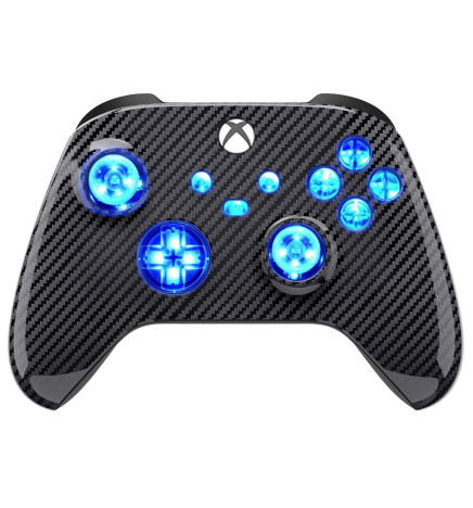 Carbon Fiber Silent Modz LED Controller Trigger Stop Grips for Xbox Series XS