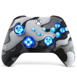 White Camo Silent Modz LED Controller Trigger Stop Grips for Xbox Series XS One