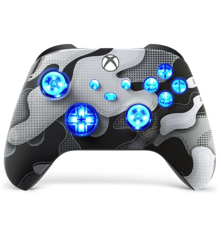 White Camo Silent Modz LED Controller Trigger Stop Grips for Xbox Series XS One