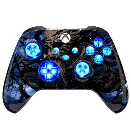 Tree Skull Glow Silent Modz LED Controller Trigger Stop Pro Grips for Xbox