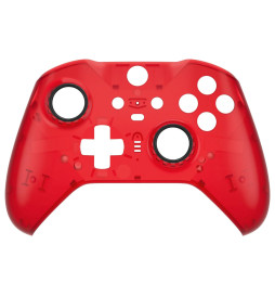 Clear Red Front Shell Faceplate Case Custom for Xbox Elite Series 2 Controller