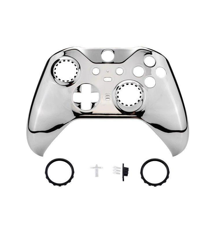 Chrome Silver Shell Faceplate Case Custom for Xbox Elite Series 2 Controller