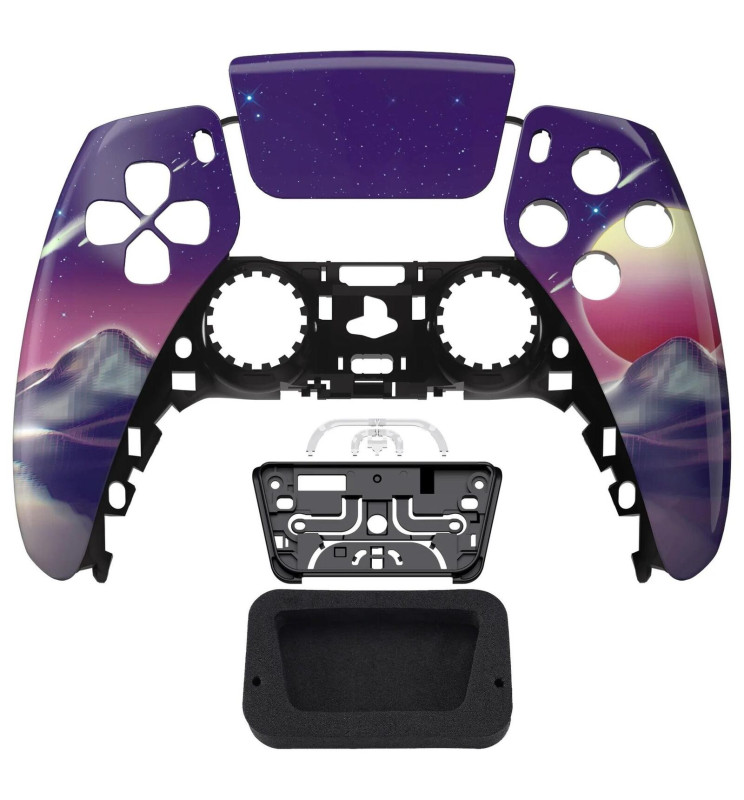 Cyber Moon Glossy Front Shell Faceplate Case for PS5 PlayStation 5 Controller